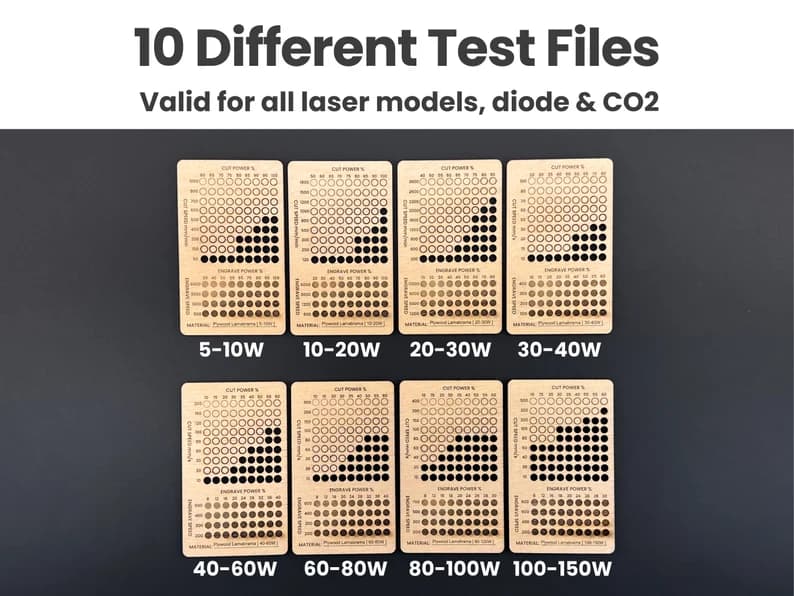 Lightburn Laser Test Pack
