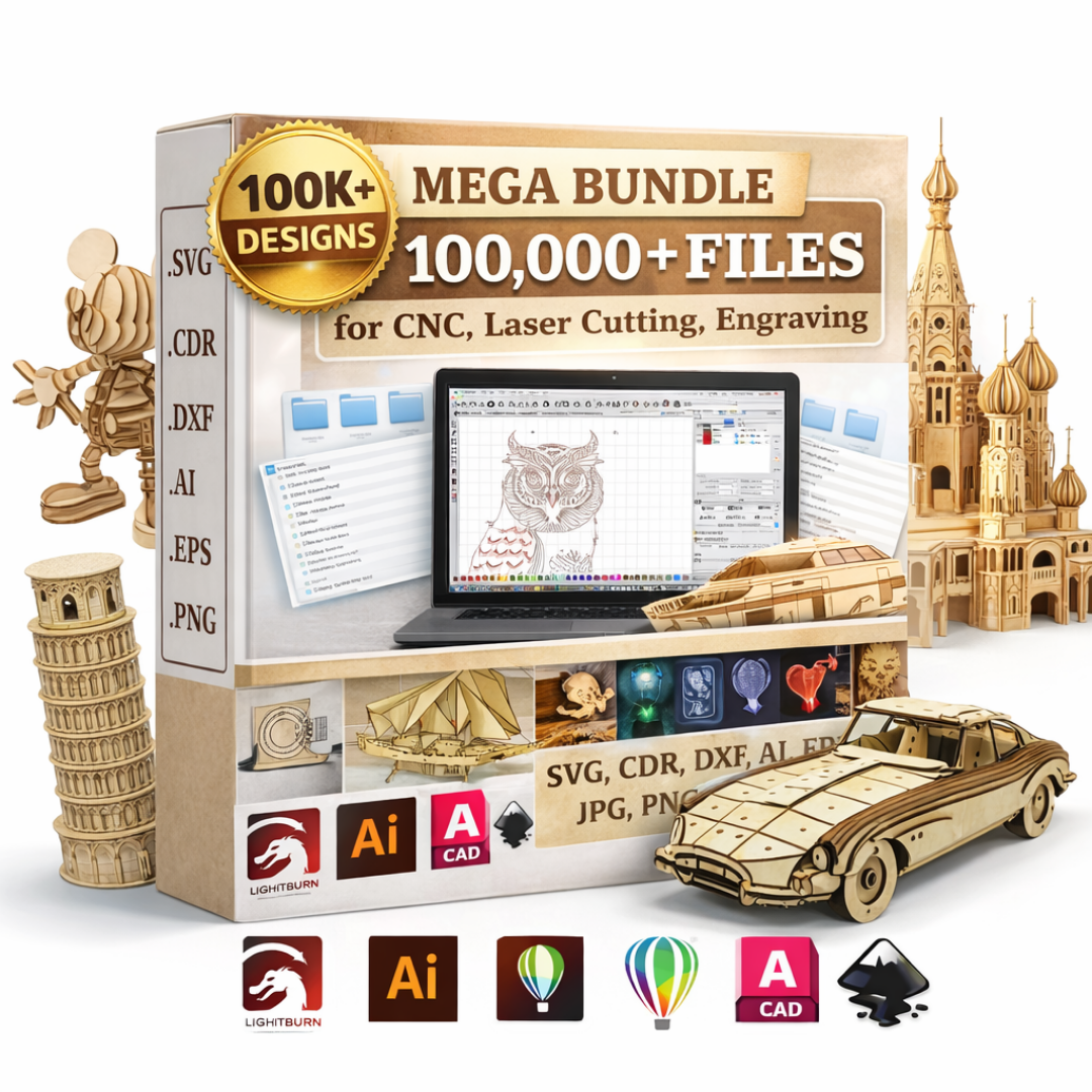 100,000+ Laser Design Vault – Ready-to-Cut SVG & DXF Files