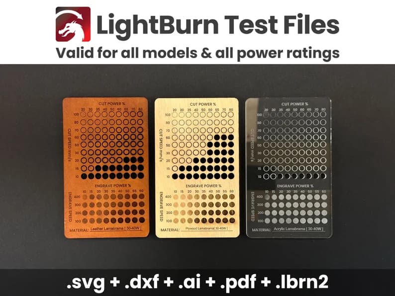 Lightburn Laser Test Pack