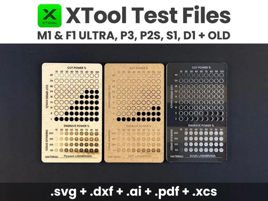 XTool Laser Test Pack